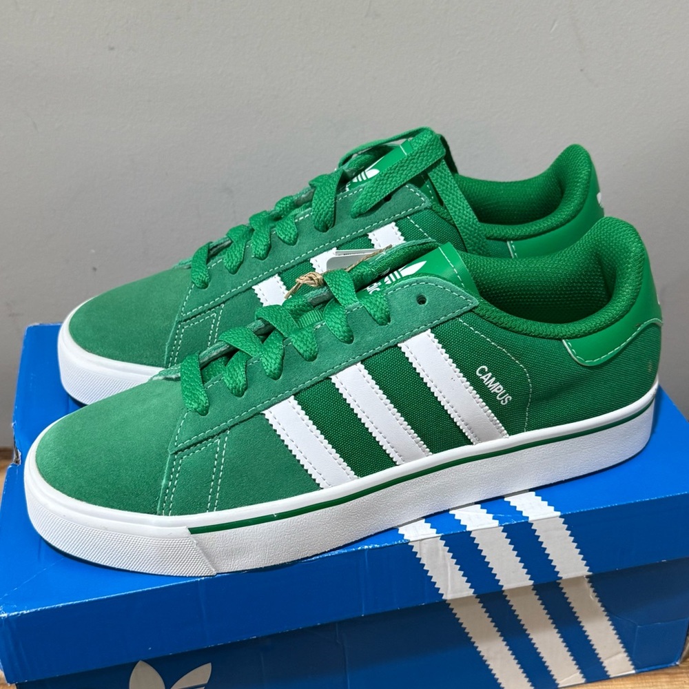 Adidas‎ Campus ADV Green Suede Gum Sole Sneakers NIB 8.5